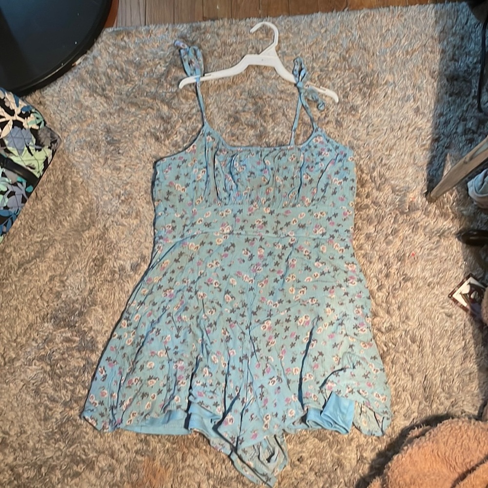 Blue Floral Romper from Rue21, originally $25, price taken down by $15. medium